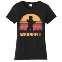 Wrangell Alaska Vintage Bear Ak Retro Distressed 80s Sunset Women's T-Shirt