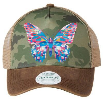 Wavy Colorful Butterfly Illustration  Legacy Tie Dye Trucker Hat