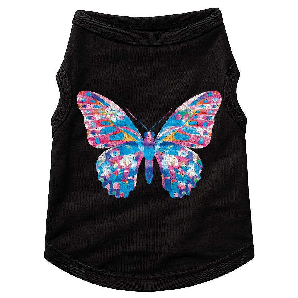Wavy Colorful Butterfly Illustration  Doggie Tank