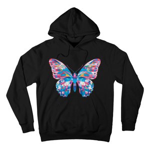 Wavy Colorful Butterfly Illustration  Hoodie