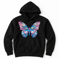 Wavy Colorful Butterfly Illustration  Hoodie