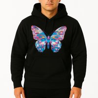 Wavy Colorful Butterfly Illustration  Hoodie