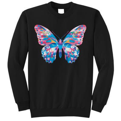 Wavy Colorful Butterfly Illustration  Sweatshirt