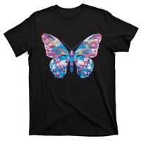 Wavy Colorful Butterfly Illustration  T-Shirt