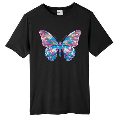 Wavy Colorful Butterfly Illustration  Tall Fusion ChromaSoft Performance T-Shirt