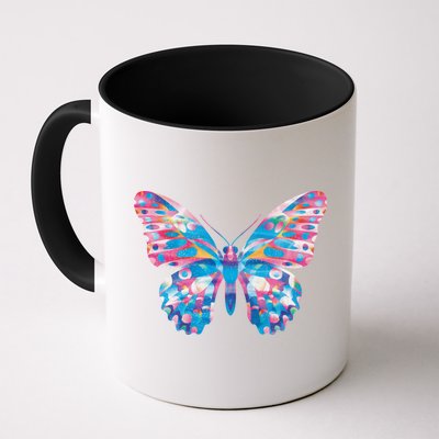Wavy Colorful Butterfly Illustration  Mug