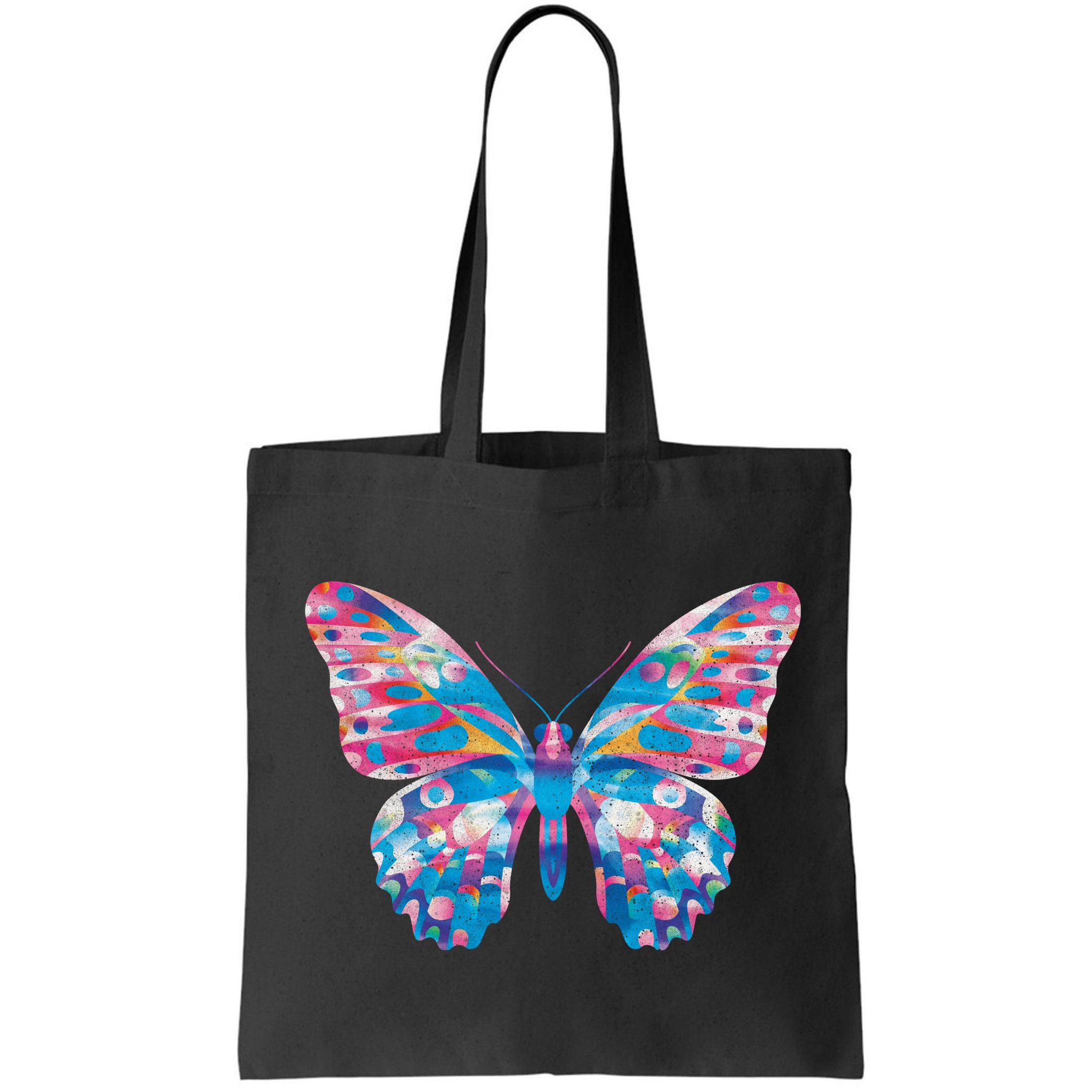 Wavy Colorful Butterfly Illustration  Bag