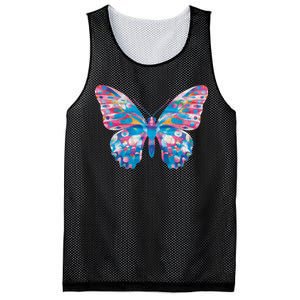 Wavy Colorful Butterfly Illustration  Mesh Reversible Basketball Jersey Tank