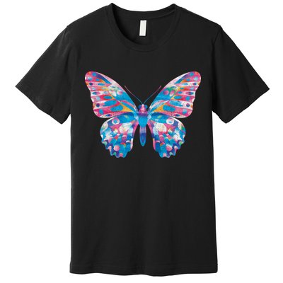 Wavy Colorful Butterfly Illustration  Premium T-Shirt