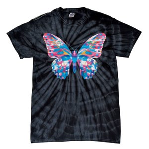 Wavy Colorful Butterfly Illustration  Tie-Dye T-Shirt