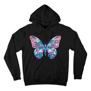 Wavy Colorful Butterfly Illustration  Tall Hoodie