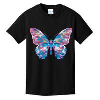 Wavy Colorful Butterfly Illustration  Kids T-Shirt
