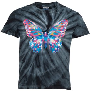 Wavy Colorful Butterfly Illustration  Kids Tie-Dye T-Shirt