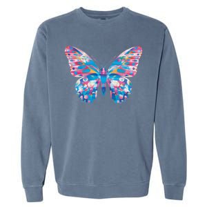 Wavy Colorful Butterfly Illustration  Garment-Dyed Sweatshirt