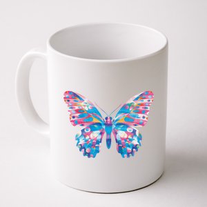 Wavy Colorful Butterfly Illustration  Coffee Mug