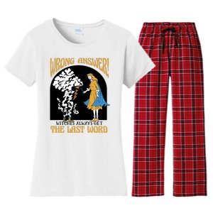 Wrong Answer Witches Always Get The Last Word Women's Flannel Pajama Set