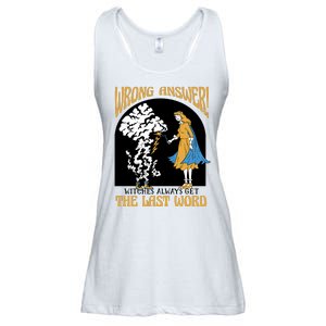 Wrong Answer Witches Always Get The Last Word Ladies Essential Flowy Tank