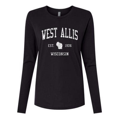 West Allis Wi Vintage Athletic Sports Womens Cotton Relaxed Long Sleeve T-Shirt