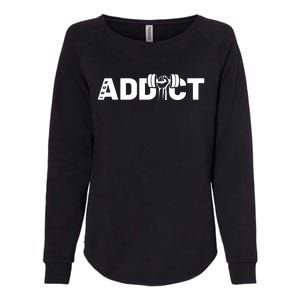 Weightlifting Addict Womens California Wash Sweatshirt