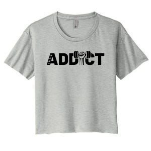 Weightlifting Addict Women's Crop Top Tee