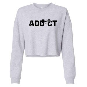 Weightlifting Addict Cropped Pullover Crew