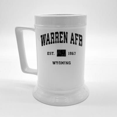 Warren Afb Wyoming Wy Vintage Athletic Beer Stein