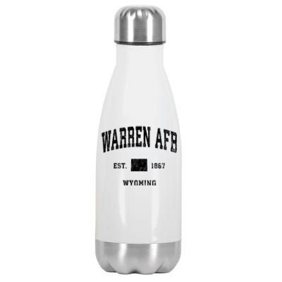 Warren Afb Wyoming Wy Vintage Athletic Stainless Steel Insulated Water Bottle