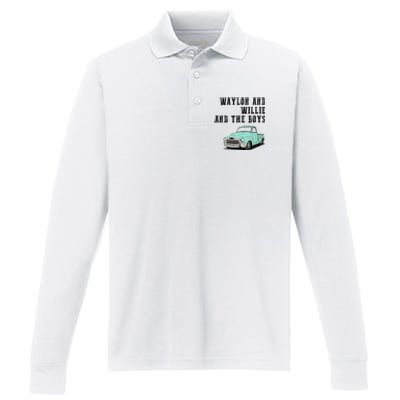 W.A.Y.L.O.N And Willie Performance Long Sleeve Polo