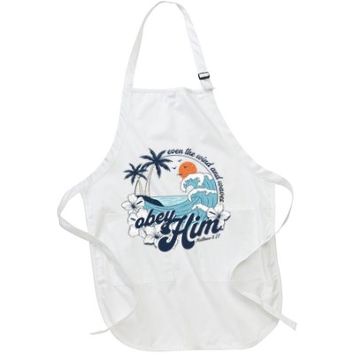 Wind And Waves Obey Him Christian Jesus Beach Bible Verse Apron