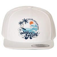 Wind And Waves Obey Him Christian Jesus Beach Bible Verse Wool Snapback Cap