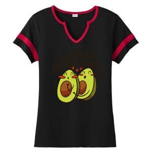 Wanna Avocuddle Ladies Halftime Notch Neck Tee