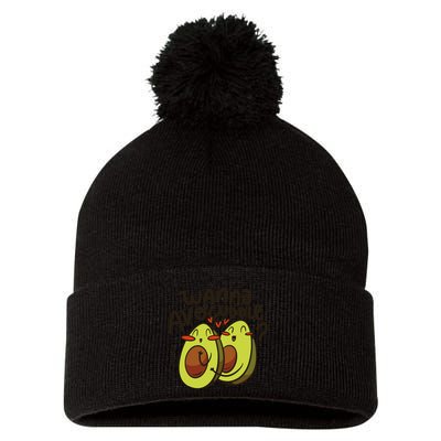 Wanna Avocuddle Pom Pom 12in Knit Beanie