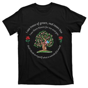 What A Wonderful World Tree Bloom Birds In Love T-Shirt