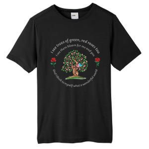 What A Wonderful World Tree Bloom Birds In Love Tall Fusion ChromaSoft Performance T-Shirt