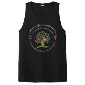 What A Wonderful World Tree Bloom Birds In Love PosiCharge Competitor Tank