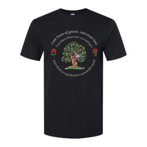 What A Wonderful World Tree Bloom Birds In Love Softstyle CVC T-Shirt