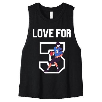 We Are With You Damar Love For 3 Women's Racerback Cropped Tank