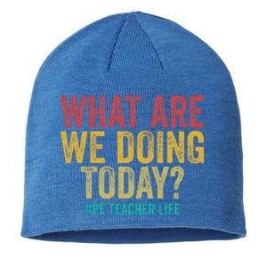 What Are We Doing Today Pe Teacher Life Sustainable Beanie