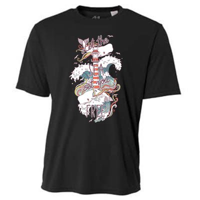 Whales And Waves Cooling Performance Crew T-Shirt