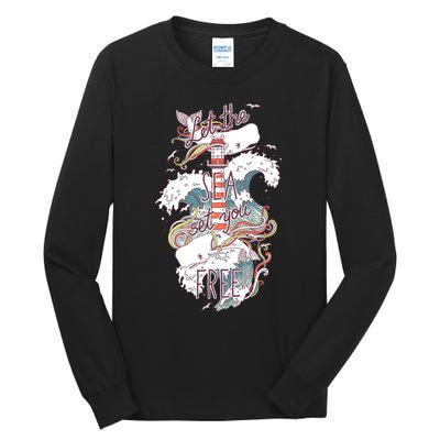 Whales And Waves Tall Long Sleeve T-Shirt