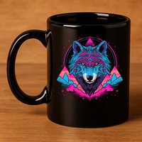 Wolf And Wolves 11oz C Handle Ceramic Mug