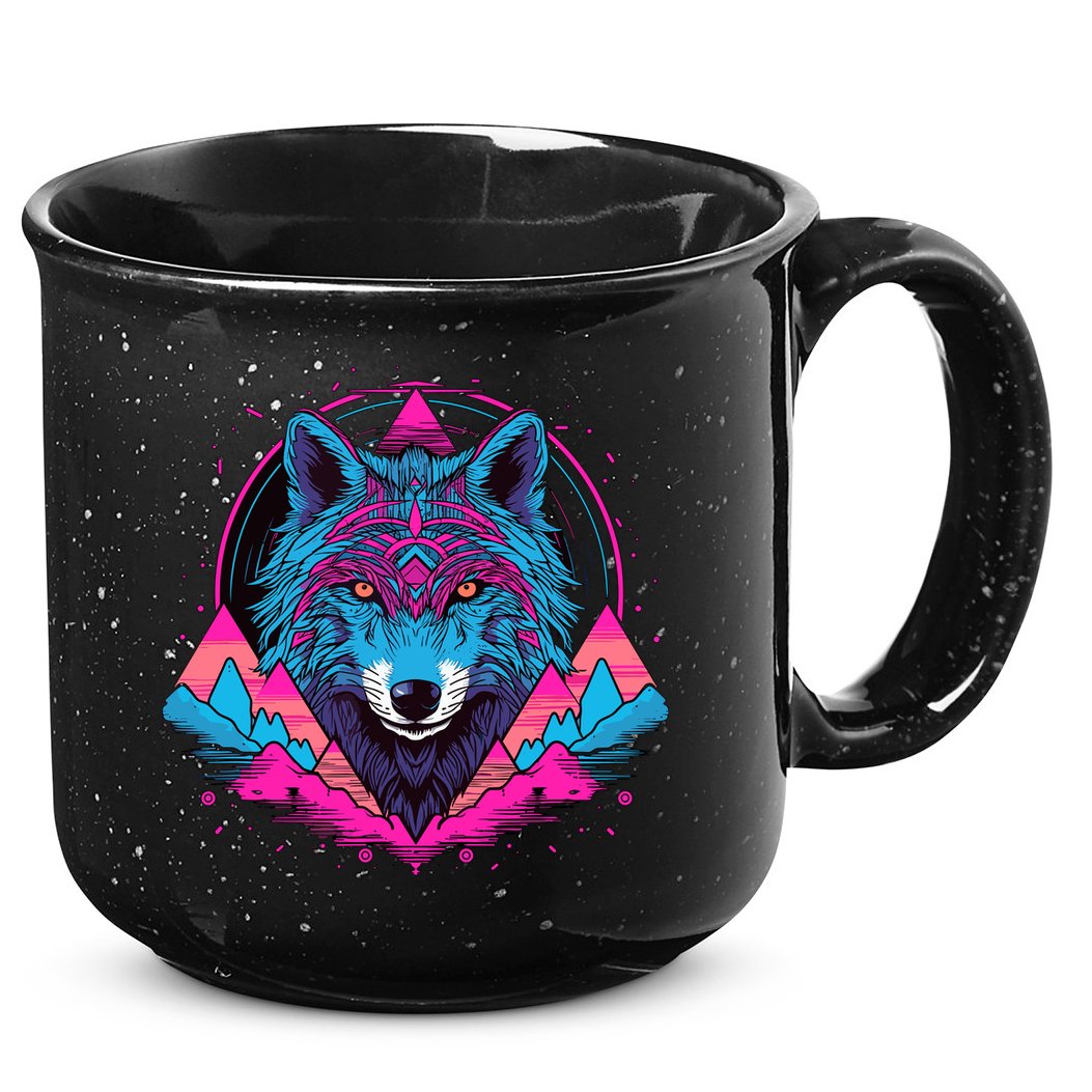 Wolf And Wolves 15oz Campfire Ceramic Mug