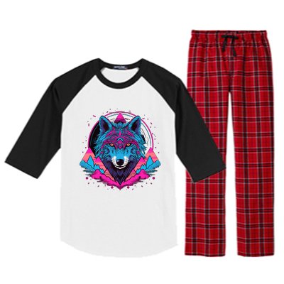 Wolf And Wolves Raglan Sleeve Pajama Set