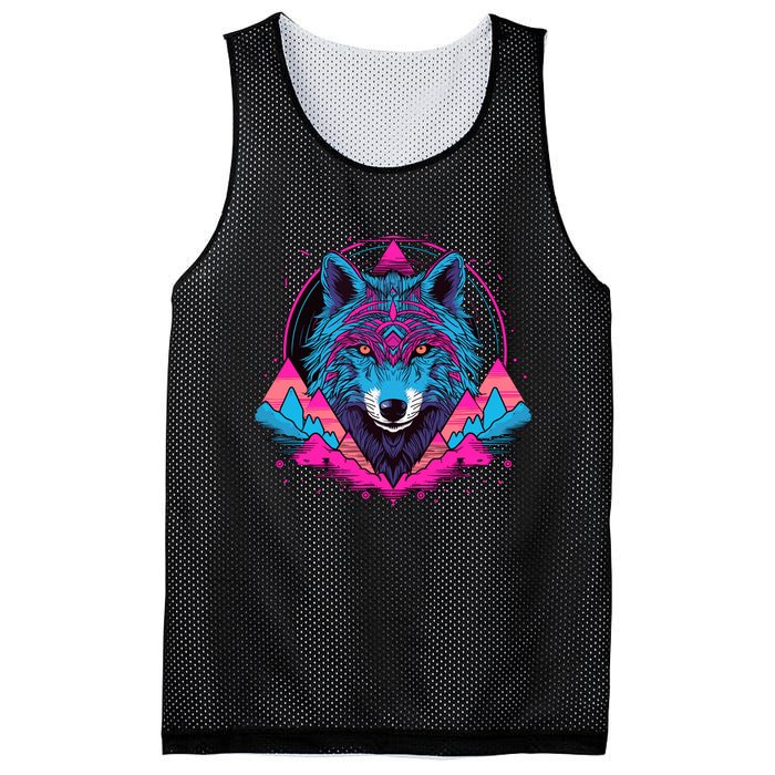 Wolf And Wolves Mesh Reversible Basketball Jersey Tank