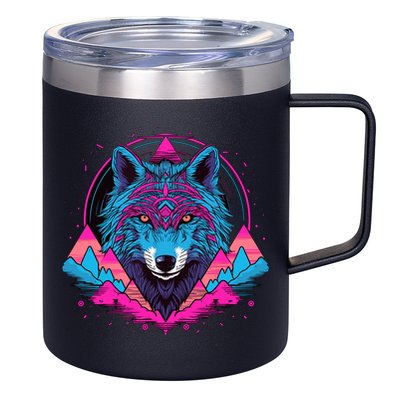 Wolf And Wolves 12oz Stainless Steel Coffee Mug