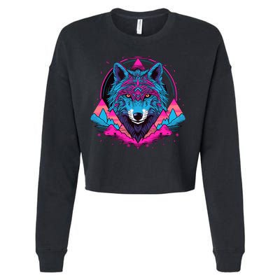 Wolf And Wolves Cropped Pullover Crew