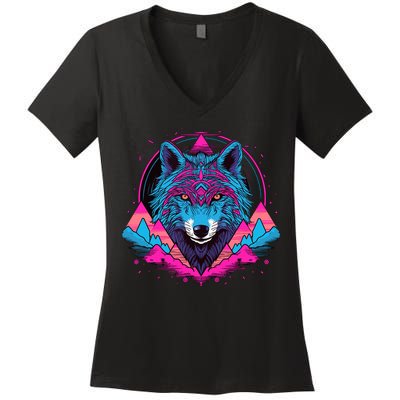 Wolf And Wolves Women's V-Neck T-Shirt