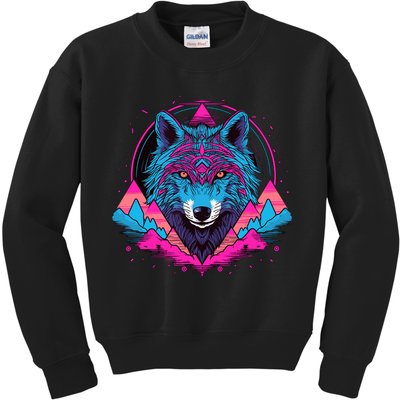 Wolf And Wolves Kids Sweatshirt