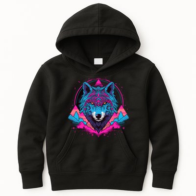 Wolf And Wolves Kids Hoodie