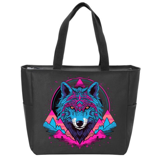 Wolf And Wolves Zip Tote Bag